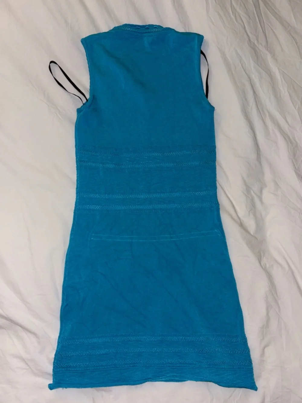 Bebe Sleeveless Knit Bodycon Dress in Teal - Picture 3 of 3
